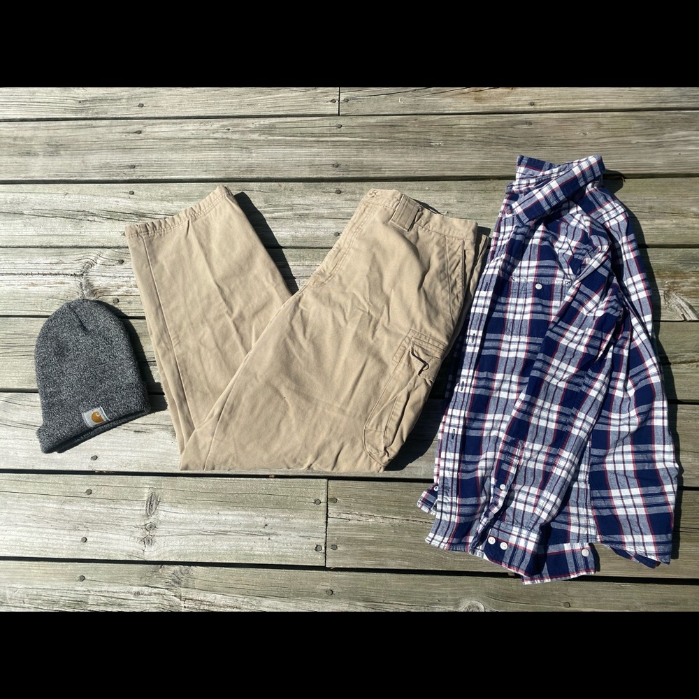 L.L. Bean 100% Cotton cargo pants 40w 32L